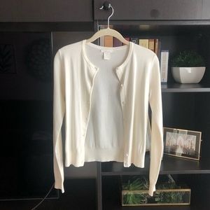 NWOT H&M cream cardigan size xs
